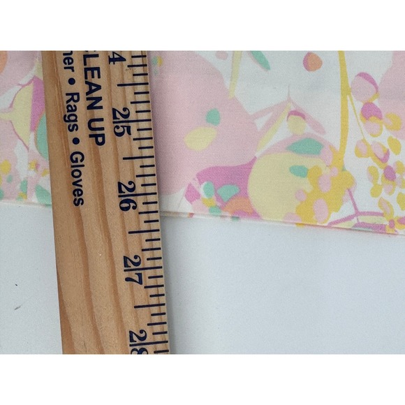 Talbots Crop Pants Women 14 Floral Print Pink Yellow Mint Green flattering New - Picture 9 of 14